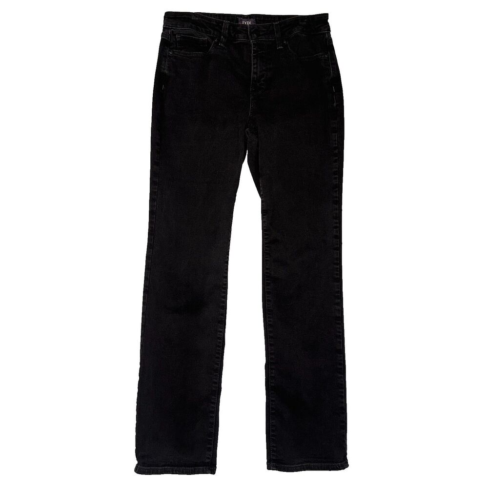 NYDJ Marilyn Straight Jeans Size 8 Black
